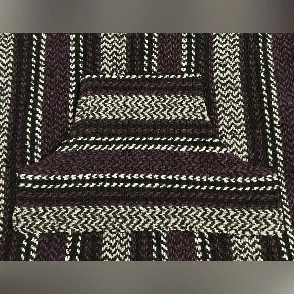 Baja Joe Mens M Purple White Gray Pullover Beach Hippie Hoodie Boho Well Loved - Picture 6 of 8